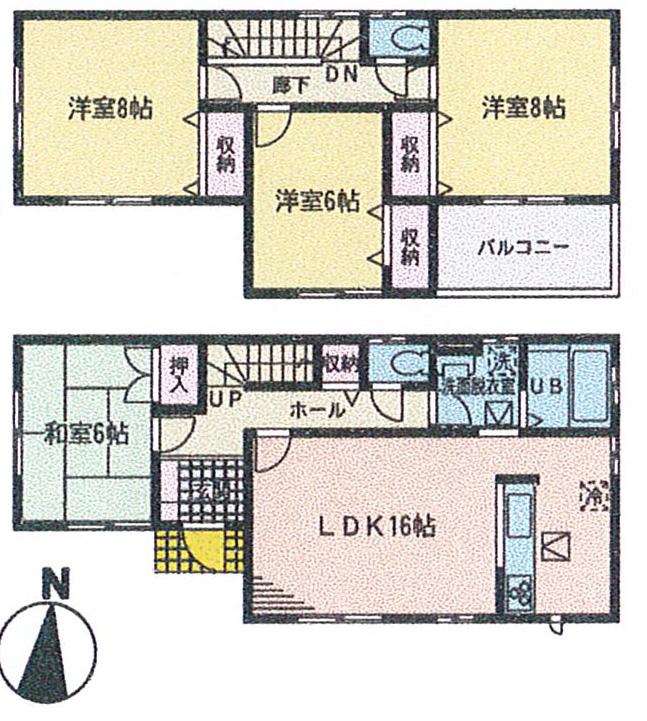 Floor plan. (19 Building), Price 24.5 million yen, 4LDK, Land area 167.79 sq m , Building area 105.99 sq m
