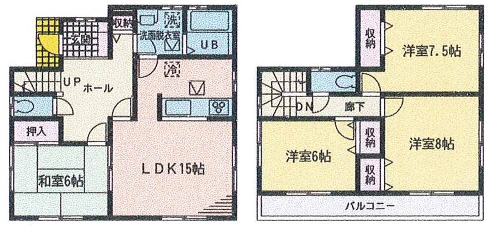 Floor plan. (21 Building), Price 24.5 million yen, 4LDK, Land area 168.07 sq m , Building area 105.99 sq m