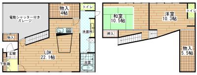 Floor plan. 24,800,000 yen, 2LDK+2S, Land area 248.05 sq m , Building area 142.21 sq m