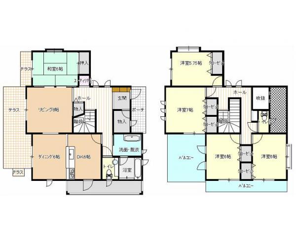 Floor plan. 27,800,000 yen, 5LDK+S, Land area 258.96 sq m , Building area 137.37 sq m