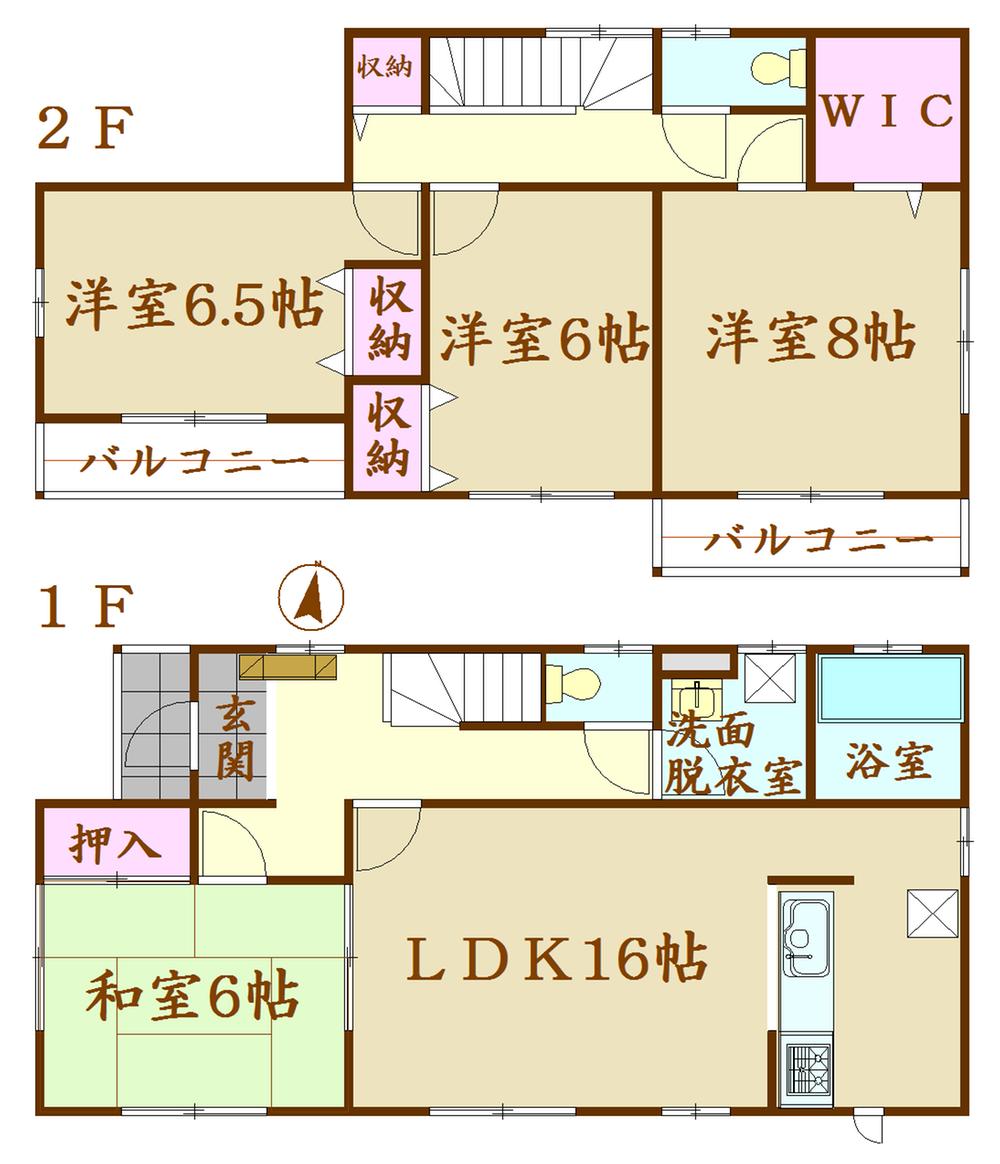 Floor plan. (4 Building), Price 23.8 million yen, 4LDK, Land area 197.44 sq m , Building area 105.99 sq m