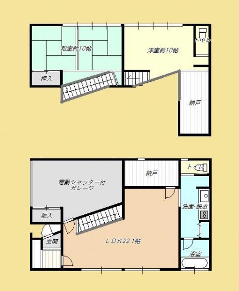 Floor plan. 24,800,000 yen, 2LDK+2S, Land area 248.05 sq m , Building area 142.21 sq m
