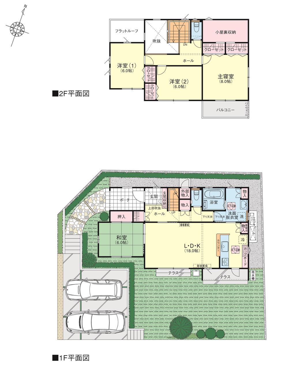 Floor plan. (No.1), Price 30,200,000 yen, 4LDK, Land area 208 sq m , Building area 114.27 sq m