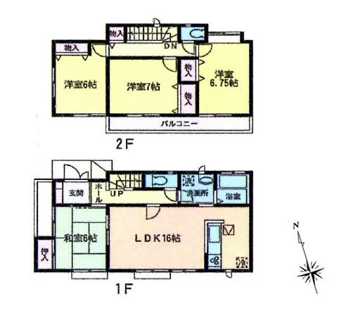 Floor plan. 17.2 million yen, 4LDK, Land area 143.7 sq m , Building area 100.6 sq m