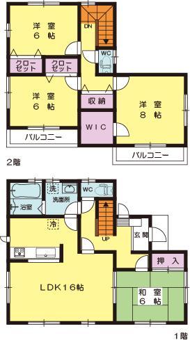 Floor plan. (3 Building), Price 24,800,000 yen, 4LDK, Land area 179.15 sq m , Building area 105.99 sq m