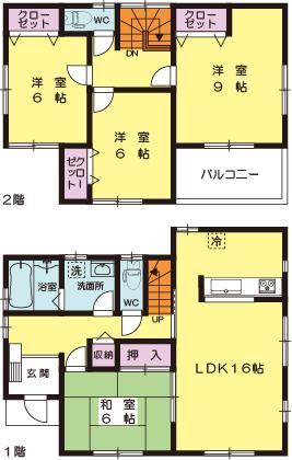Floor plan. (8 Building), Price 26,300,000 yen, 4LDK, Land area 165.71 sq m , Building area 105.98 sq m
