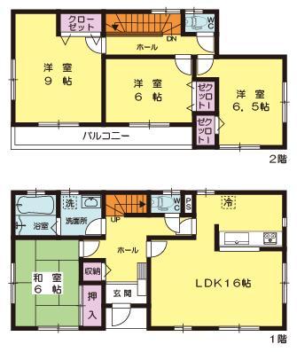 Floor plan. (11 Building), Price 26.5 million yen, 4LDK, Land area 169.79 sq m , Building area 105.98 sq m