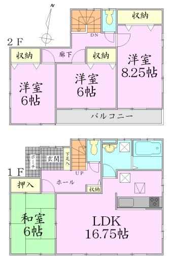 Floor plan. 23.2 million yen, 4LDK, Land area 179.85 sq m , Building area 105.15 sq m