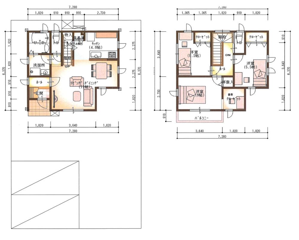 Floor plan. 21.5 million yen, 4LDK, Land area 179.53 sq m , Building area 84.46 sq m
