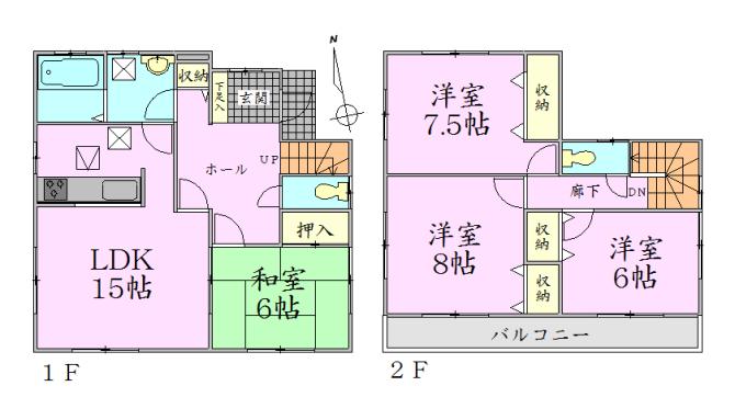 Floor plan. 25,800,000 yen, 4LDK, Land area 248.67 sq m , Building area 105.99 sq m