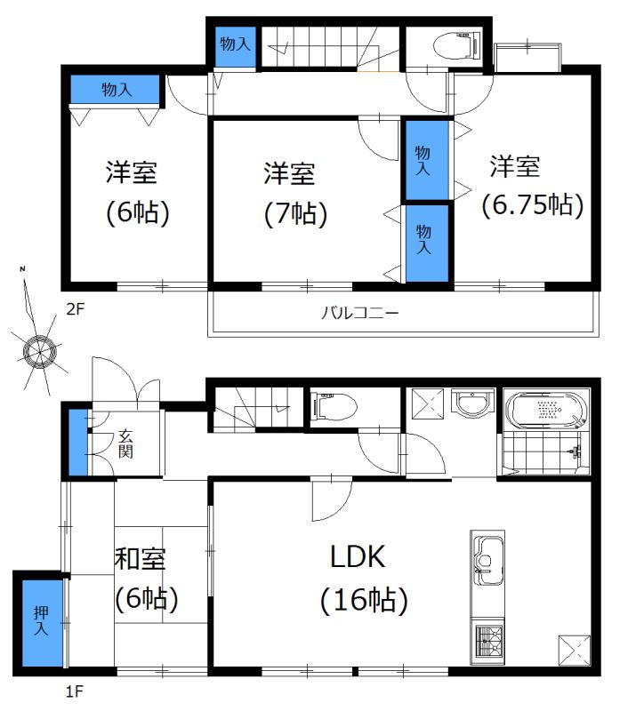 Floor plan. 17.2 million yen, 4LDK, Land area 143.7 sq m , Building area 100.6 sq m