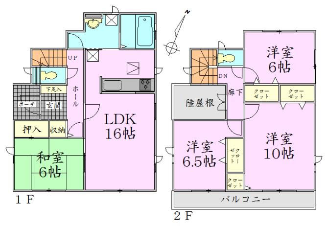 Floor plan. 29.5 million yen, 4LDK, Land area 184.56 sq m , Building area 105.99 sq m