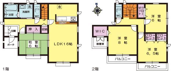 Floor plan. 27,800,000 yen, 4LDK, Land area 146.48 sq m , Building area 106.81 sq m