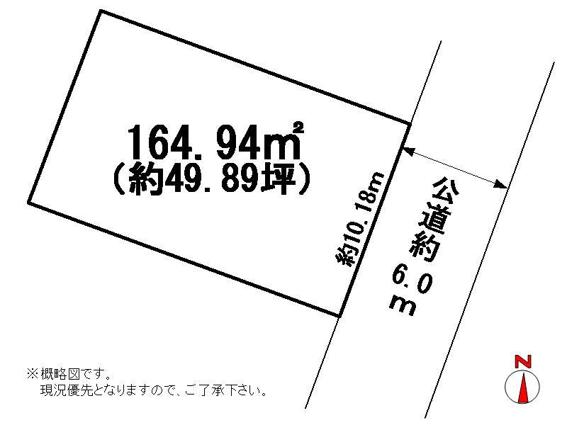 Compartment figure. Land price 10 million yen, Land area 164.94 sq m