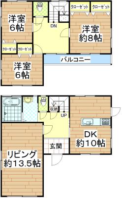 Floor plan. 20.8 million yen, 3LDK, Land area 271.83 sq m , Building area 112.91 sq m