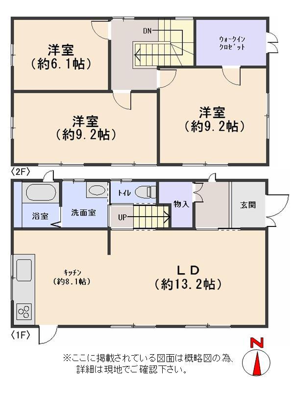 Floor plan. 20 million yen, 3LDK, Land area 130.09 sq m , Building area 104.34 sq m