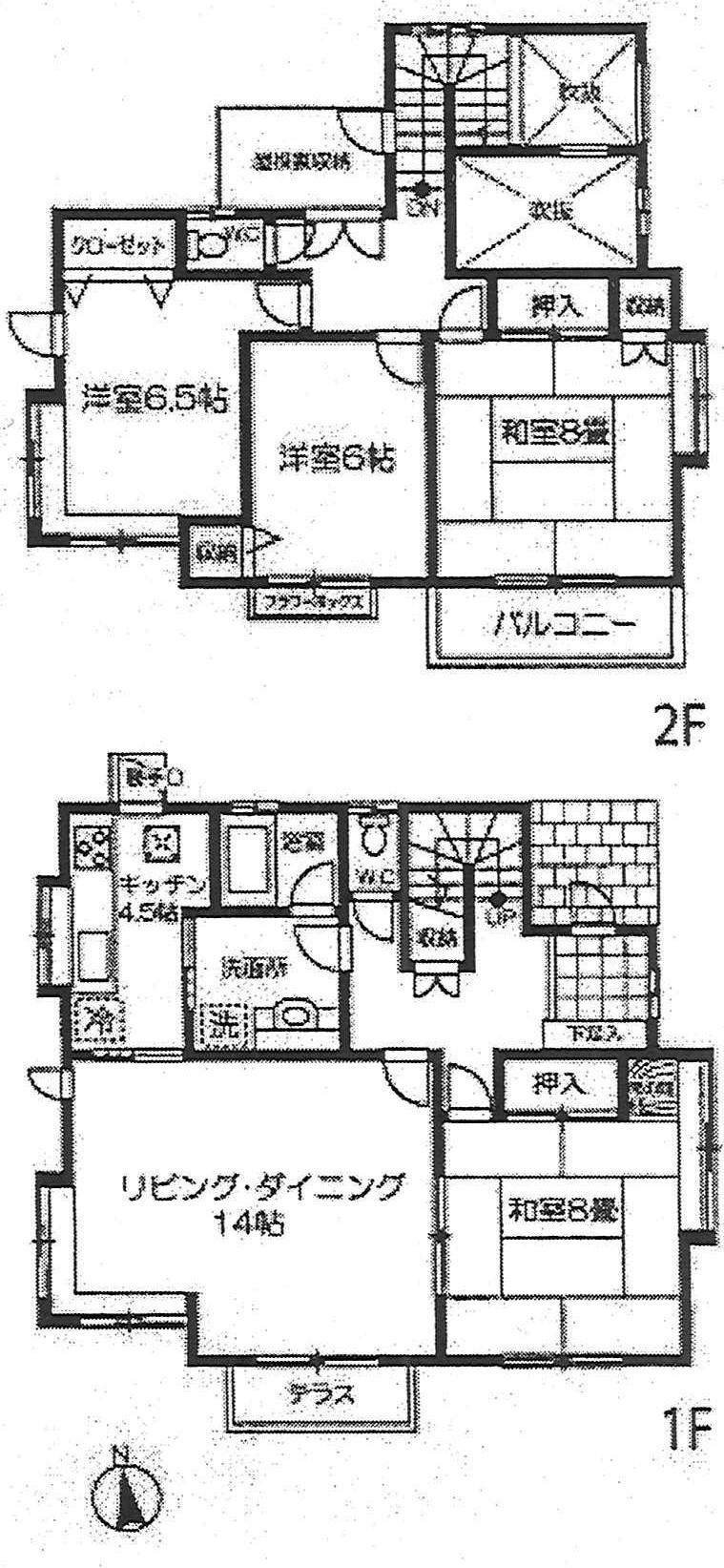 Floor plan. 13.6 million yen, 4LDK, Land area 203.13 sq m , Building area 116.75 sq m