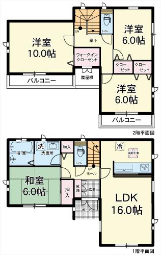 Floor plan. 27,800,000 yen, 4LDK + S (storeroom), Land area 143.19 sq m , Building area 105.16 sq m floor plan