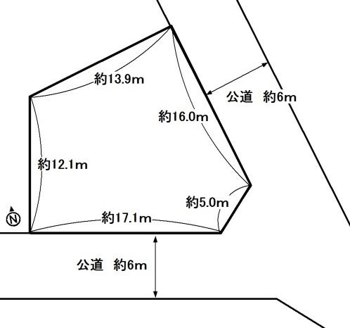 Compartment figure. Land price 6.2 million yen, Land area 268.61 sq m