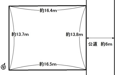 Compartment figure. Land price 4.2 million yen, Land area 227.28 sq m