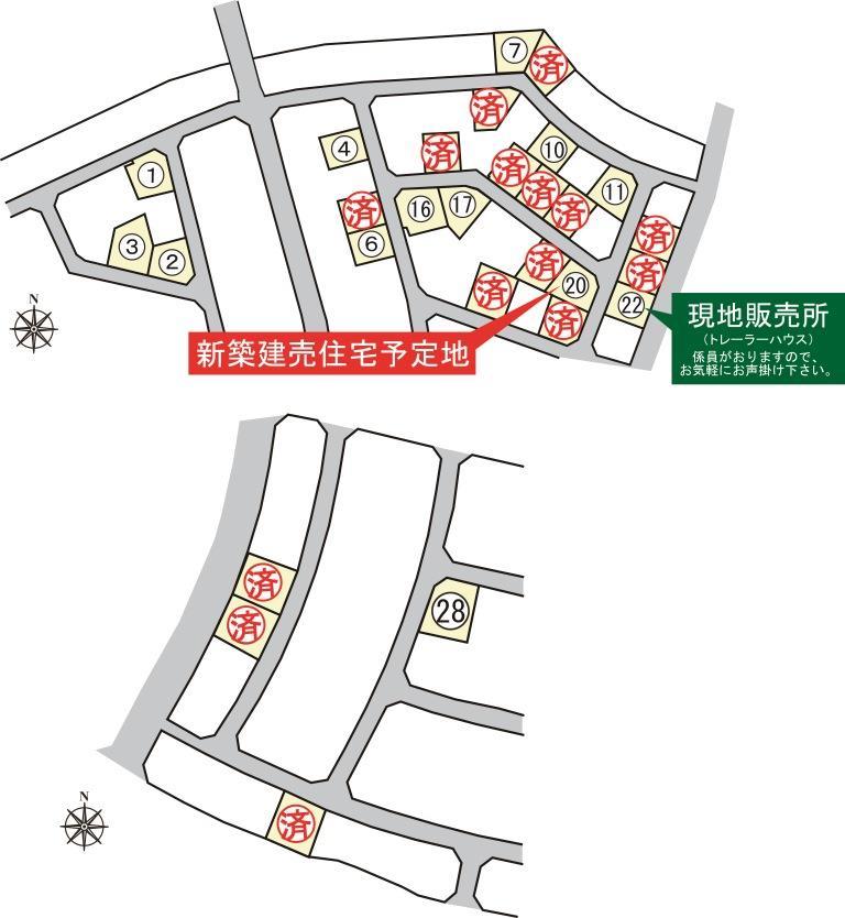 Local guide map. 2-chome compartment view Conclusion of a contract situation