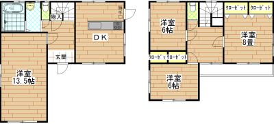 Floor plan. 20.8 million yen, 3LDK, Land area 271.83 sq m , Building area 112.91 sq m