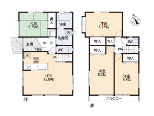 Floor plan. 27,800,000 yen, 4LDK, Land area 106.63 sq m , Building area 96.87 sq m floor plan