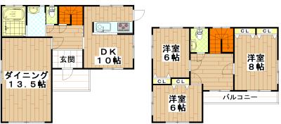 Floor plan. 20.8 million yen, 4DK, Land area 271.83 sq m , Building area 112.91 sq m