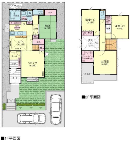 Floor plan. 36,400,000 yen, 4LDK, Land area 187.37 sq m , Building area 111.78 sq m   [Building 3]