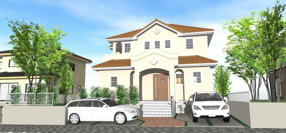 Rendering (appearance). ■ 2-14-5 ■ (Ltd.) West Japan Real Estate ■ A house with a friendly easy-to-use floor plans and outlook to wife a good face-to-face kitchen