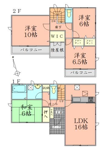Floor plan. 27,800,000 yen, 4LDK + S (storeroom), Land area 143.19 sq m , Building area 105.16 sq m