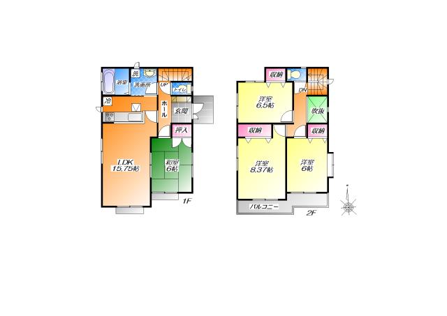 Floor plan. (A Building), Price 25,800,000 yen, 4LDK, Land area 213.84 sq m , Building area 100.3 sq m