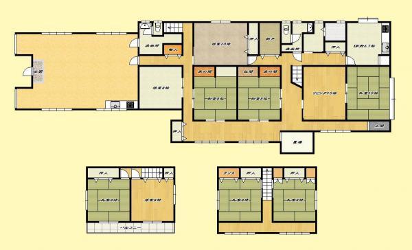 Floor plan. 14.8 million yen, 8LDK+2S, Land area 452.68 sq m , Building area 340.1 sq m