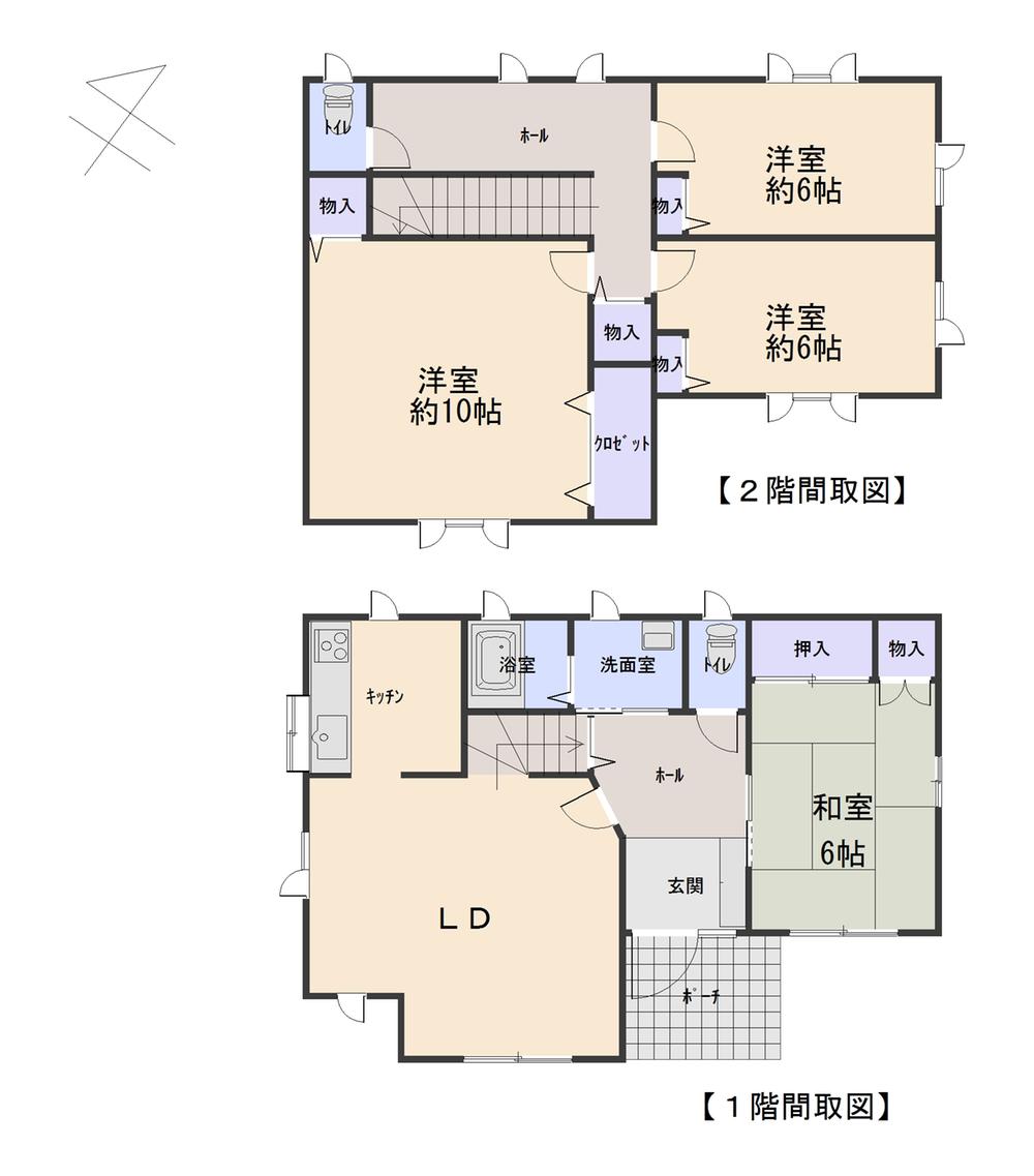 Floor plan. 13.5 million yen, 4LDK, Land area 249.63 sq m , Building area 111.75 sq m