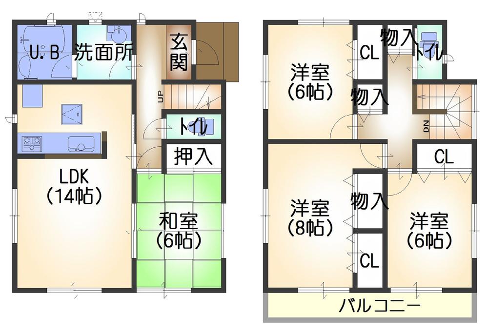 Floor plan. 19.9 million yen, 4LDK, Land area 218.8 sq m , Building area 98.01 sq m
