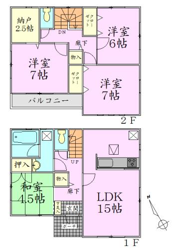 Floor plan. 20,900,000 yen, 4LDK + S (storeroom), Land area 200.46 sq m , Building area 96.79 sq m