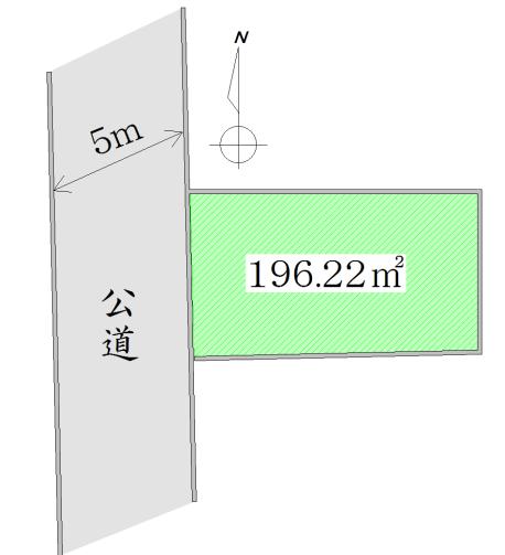 Compartment figure. Land price 5 million yen, Land area 196.22 sq m