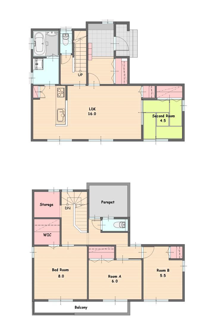 Floor plan. (Compartment No.10), Price 28,700,000 yen, 4LDK+S, Land area 208.03 sq m , Building area 113.44 sq m