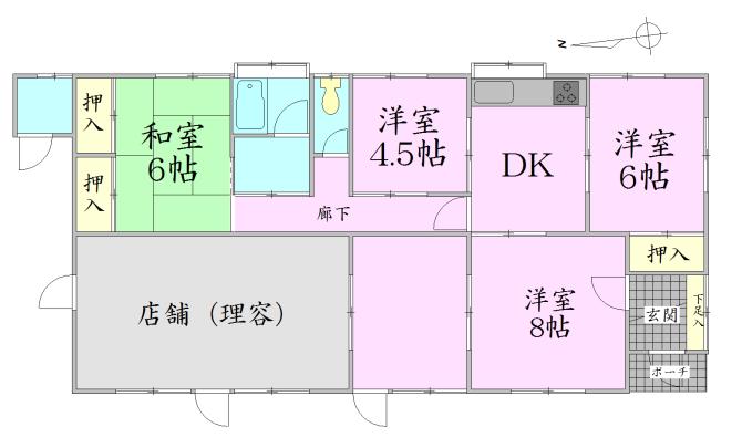 Floor plan. 13.8 million yen, 5DK, Land area 568.97 sq m , Building area 105.99 sq m