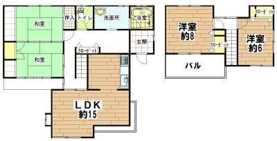 Floor plan. 18.3 million yen, 4LDK, Land area 226.41 sq m , Building area 109.29 sq m