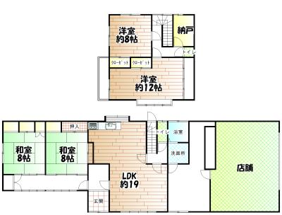 Floor plan. 16.8 million yen, 4LDK+S, Land area 277.28 sq m , Building area 207.55 sq m