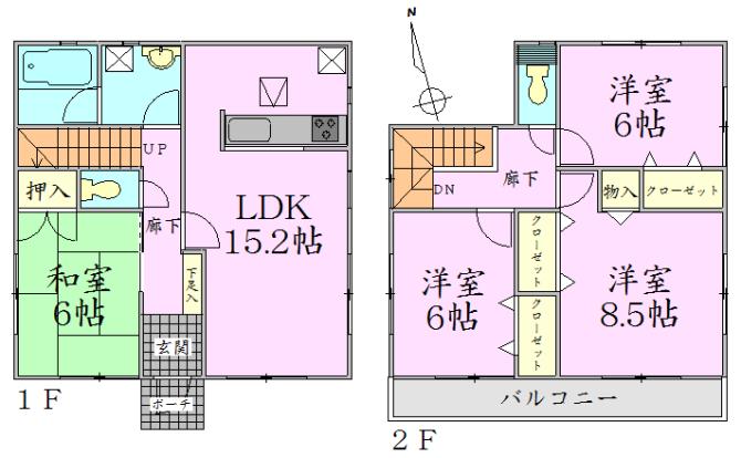 Floor plan. 23,900,000 yen, 4LDK, Land area 185.92 sq m , Building area 98.01 sq m