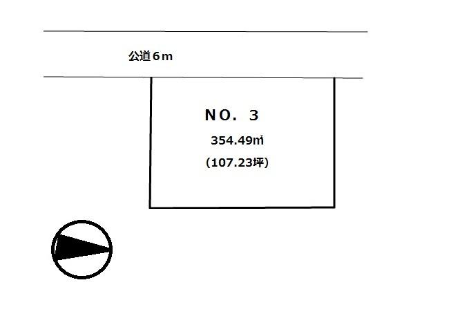 Compartment figure. Land price 10.7 million yen, Land area 354.49 sq m