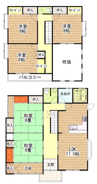 Floor plan. 22,800,000 yen, 5LDK, Land area 877.68 sq m , Building area 158.15 sq m