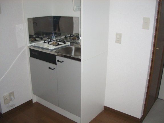 Other room space. It is a gas stove with a kitchen.
