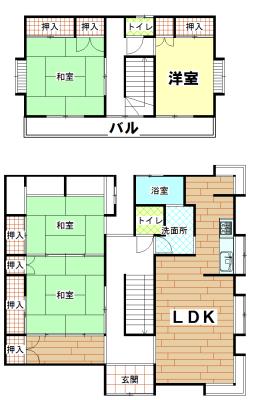 Floor plan. 27,800,000 yen, 4LDK, Land area 207.31 sq m , Building area 133.34 sq m