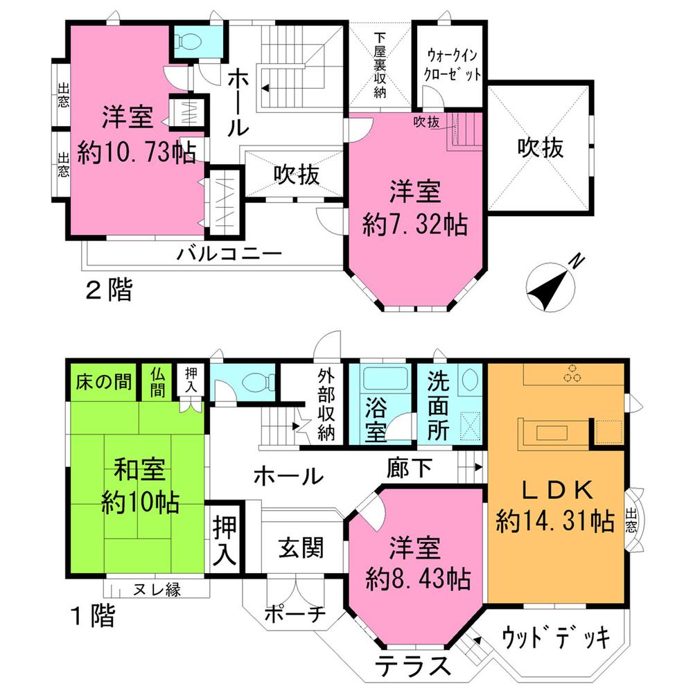 Floor plan. 26,800,000 yen, 4LDK, Land area 239.18 sq m , Building area 143.46 sq m