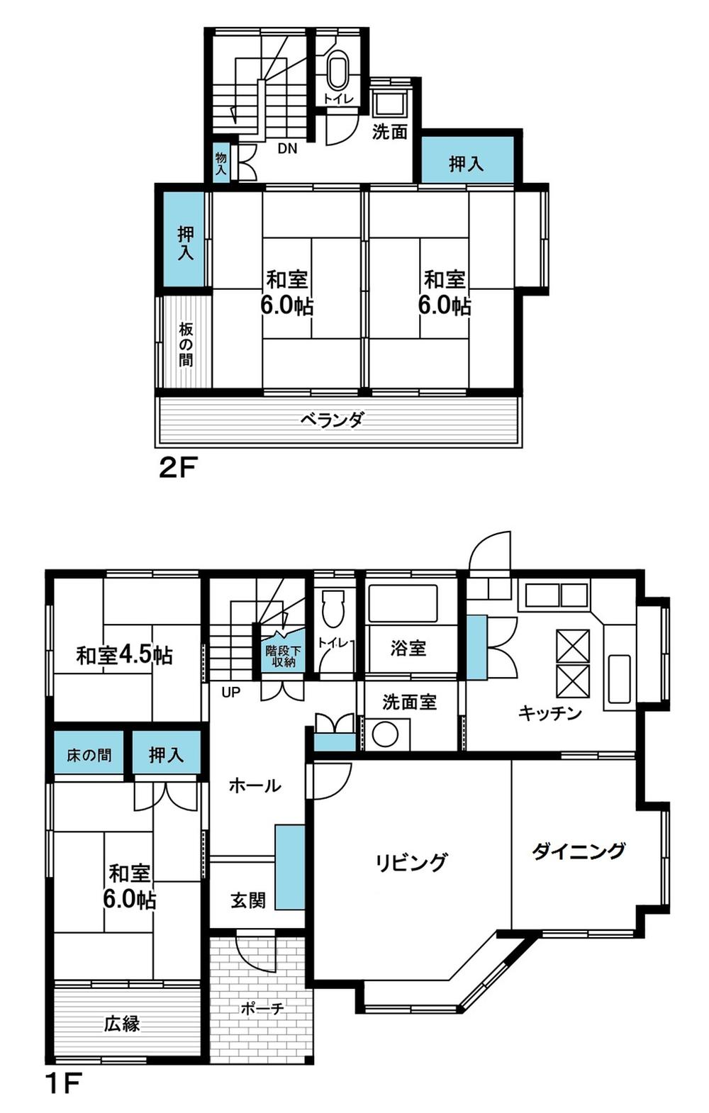 Floor plan. 21,800,000 yen, 4LDK, Land area 217.65 sq m , Building area 110.54 sq m