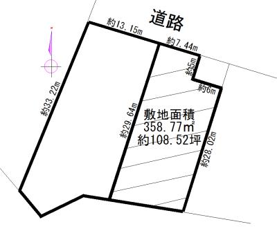 Compartment figure. Land price 5.3 million yen, Land area 358.77 sq m