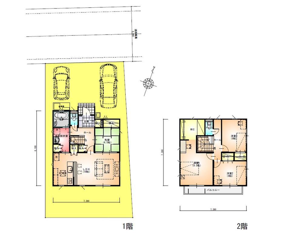 Floor plan. 31,800,000 yen, 4LDK, Land area 153.81 sq m , Building area 109.1 sq m